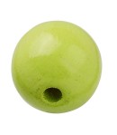 25 PERLES EN BOIS 12 MM - VERT POMME