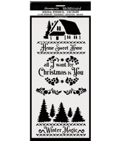 POCHOIR WINTER MAGIC 12 X 25 CM - KSTDL40 STAMPERIA