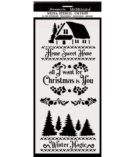 POCHOIR WINTER MAGIC 12 X 25 CM - KSTDL40 STAMPERIA