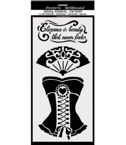 POCHOIR CORSET 12 X 25 CM - KSTDL39