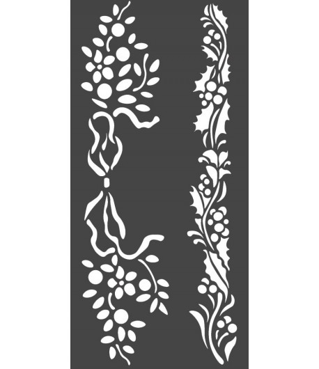 POCHOIR CHRISTMAS BORDERS 12 X 25 CM - KSTDL37 STAMPERIA
