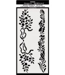 POCHOIR CHRISTMAS BORDERS 12 X 25 CM - KSTDL37 STAMPERIA