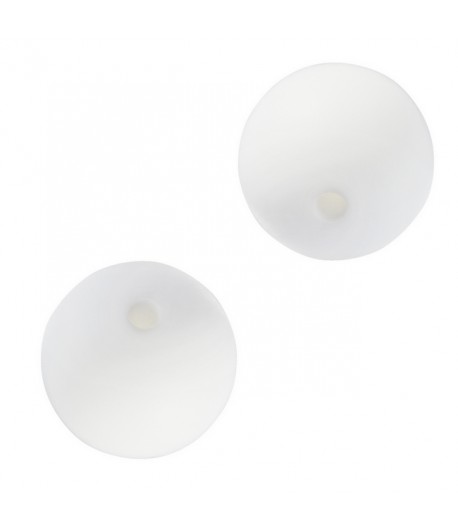 4 PERLES EN SILICONE 15 MM - BLANC