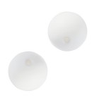 4 PERLES EN SILICONE 15 MM - BLANC