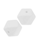 3 PERLES EN SILICONE 14 MM - BLANC