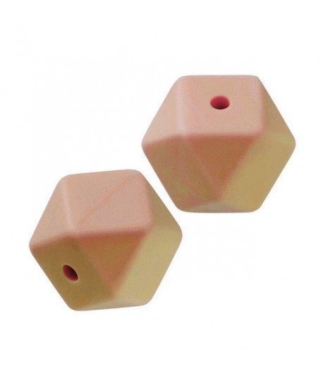 3 PERLES HEXAGONALE  EN SILICONE 14 MM - PECHE