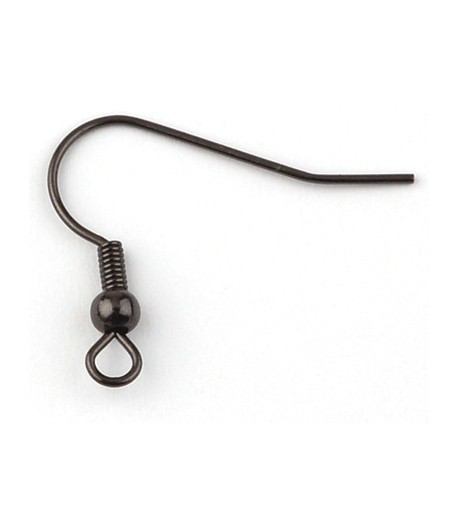 ATTACHES BOUCLES D'OREILLES ANTHRACITE X 12