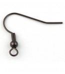 ATTACHES BOUCLES D'OREILLES ANTHRACITE X 12