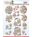 FEUILLE 3D CHRISTMAS VILLAGE - CD11541