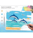 KIT PEINTURE PAR NUMERO DAUPHINS 39.5X29.5CM