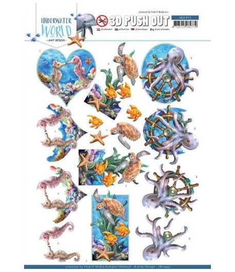 FEUILLE 3D UNDERWATER WORLD - SB10455