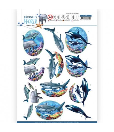 FEUILLE 3D UNDERWATER WORLD - SB10457