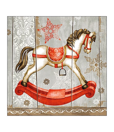 SERVIETTE CHEVAL A BASCULE