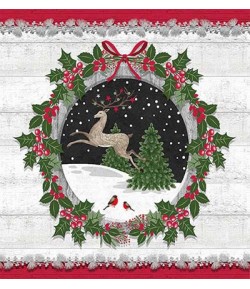 SERVIETTE GUIRLANDE DE NOEL