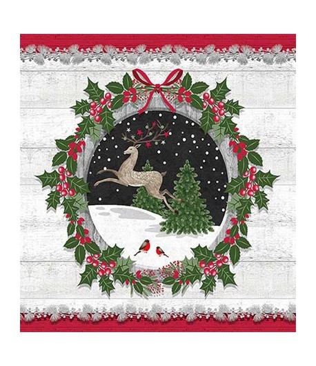 SERVIETTE GUIRLANDE DE NOEL