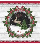 SERVIETTE GUIRLANDE DE NOEL