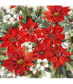 SERVIETTE POINSETTIA