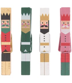 PINCES EN BOIS CASSE NOISETTE X4