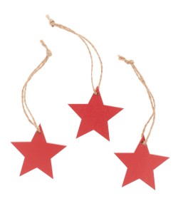 PENDENTIFS ETOILES EN BOIS  X3