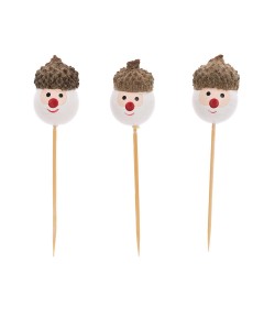 PETITS SUJETS DE NOEL EN BOIS X3