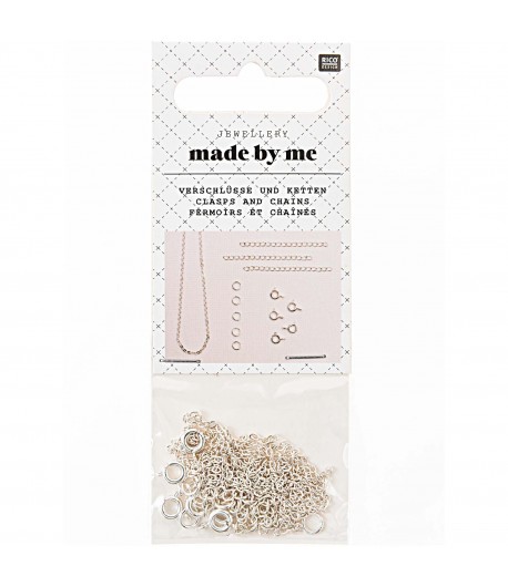 FERMOIRS ET CHAINES ARGENT - 14 PIECES