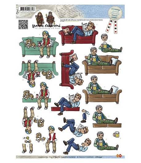 FEUILLE 3D HOMMES CANAPE - CD10341