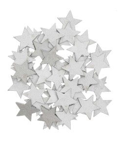 ETOILES ARGENT EN BOIS X48