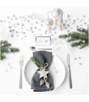 ETOILES ARGENT EN BOIS X48