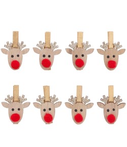 PINCES RENNES OR EN BOIS X8