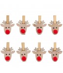 PINCES RENNES OR EN BOIS X8