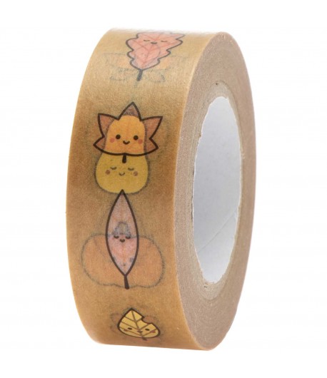 MASKING TAPE FEUILLES DROLE D'AUTOMNE X10M