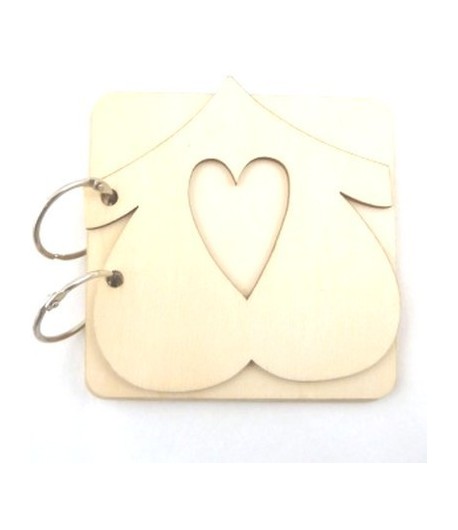 LIVRE NID EN BOIS 3 PAGES 10X10CM