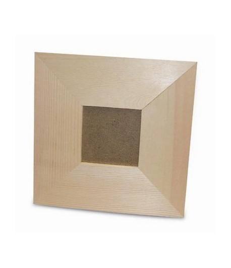 PORTE PHOTO CARRE EN BOIS 28X28CM