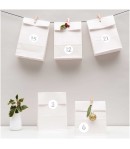 LOT DE 24 SACS BLANCS POUR CALENDRIER DE L'AVENT