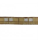 RUBAN CARREAUX BEIGE/MARRON/OR 4 CM - 1 METRE