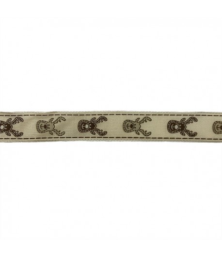 RUBAN RENNE 2.5 CM  - 1 METRE