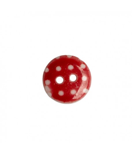 BOUTON EN PLASTIQUE POIS 1.5 CM - ROUGE