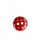 BOUTON EN PLASTIQUE POIS 1.5 CM - ROUGE