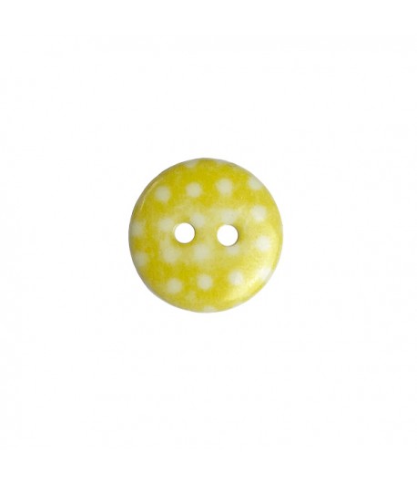 BOUTON EN PLASTIQUE POIS 1.5 CM - JAUNE