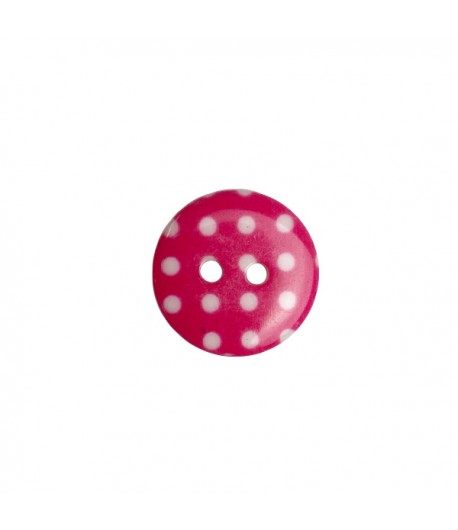 BOUTON EN PLASTIQUE POIS 1.8 CM - FUCHSIA