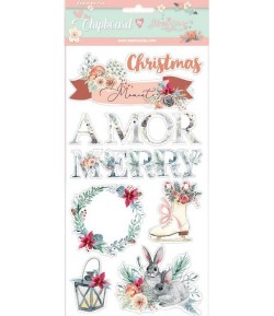 CHIPBOARD AMOR MERRY CHRISTMAS 15X30 - DFLCB15