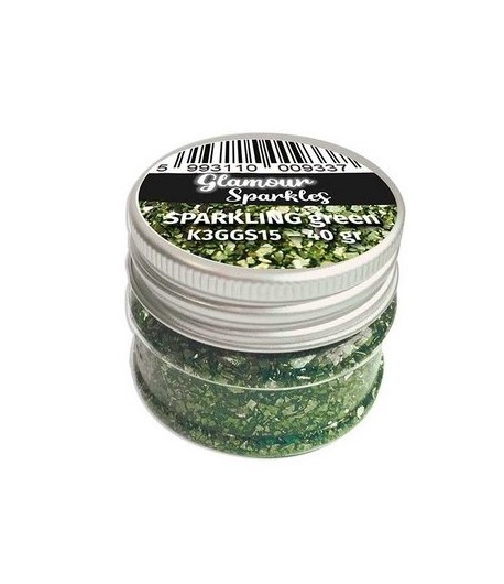 GLAMOUR SPARKLES GREEN 40 G - K3GGS15