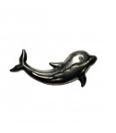 DAUPHIN EN MÉTAL ARGENTÉ