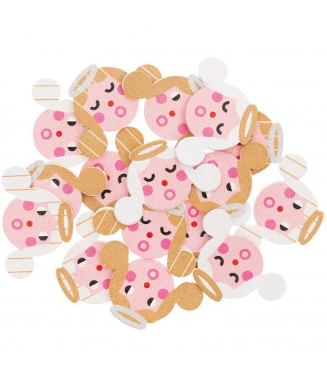 CONFETTIS PETITS ANGES EN BOIS X48