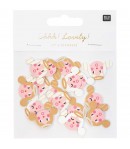 CONFETTIS PETITS ANGES EN BOIS X48