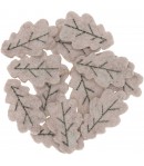 CONFETTIS FEUILLES VERT EN FEUTRINE X12