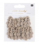 CONFETTIS FEUILLES VERT EN FEUTRINE X12