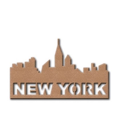 PLAQUE NEW YORK EN MEDIUM 24X15 CM