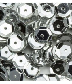 SEQUINS 6MM ARGENT - 12 GR