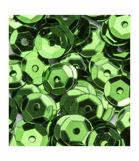 SEQUINS 6MM VERT FONCE - 12 GR